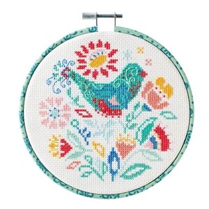Home Sweet Home Cross-stitch Floral Wall Art